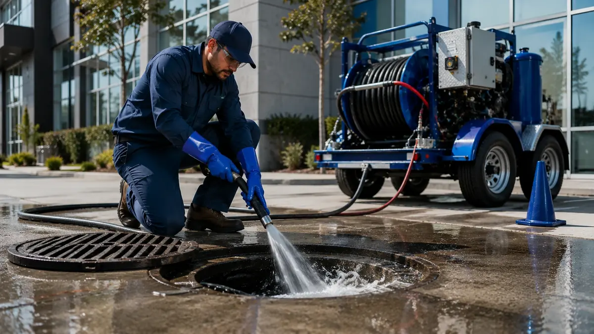 Commercial Hydro Jet Drain Cleaning in Landers