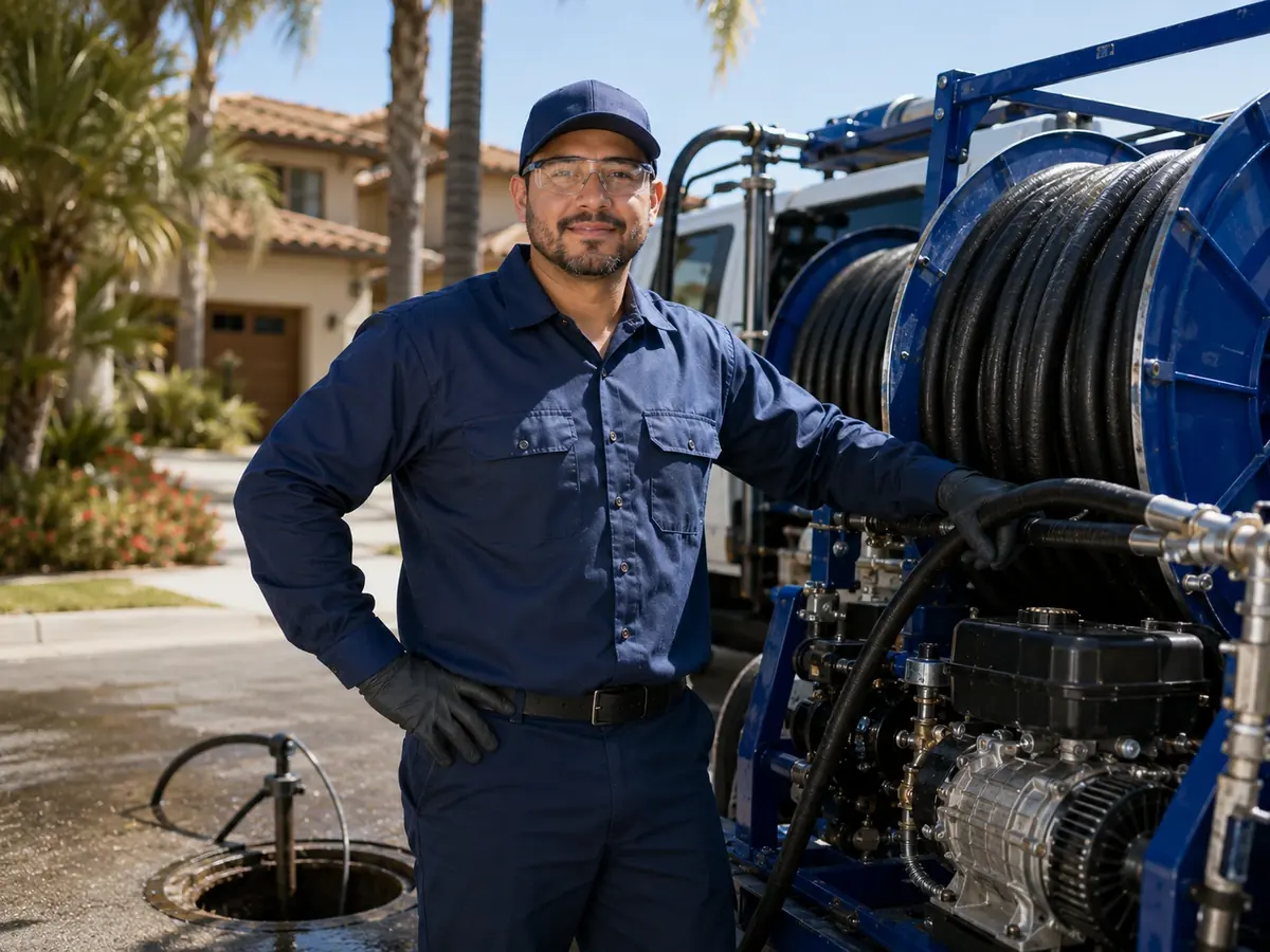 Hydro jet sewer cleaning in Landers