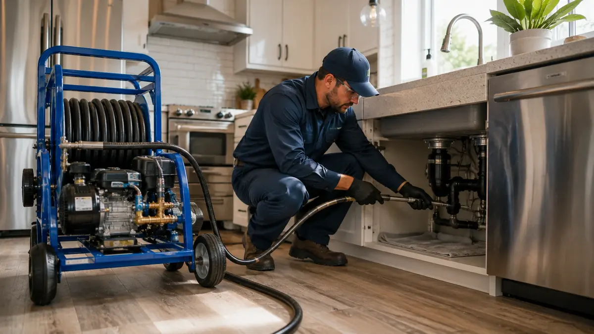 Kitchen Drain Hydro Jetting in Landers